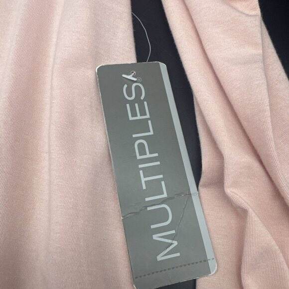 Multiples Women’s Pink Button Accent 3/4 Sleeve Knit Tunic Blouse Top Sz L NEW - Picture 7 of 10